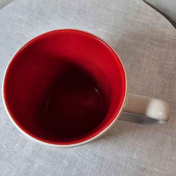 Disney Parks Ceramic Coffee Mug "Mickey Makes Monday Feel Like Friday" Red White - Picture 4 of 4